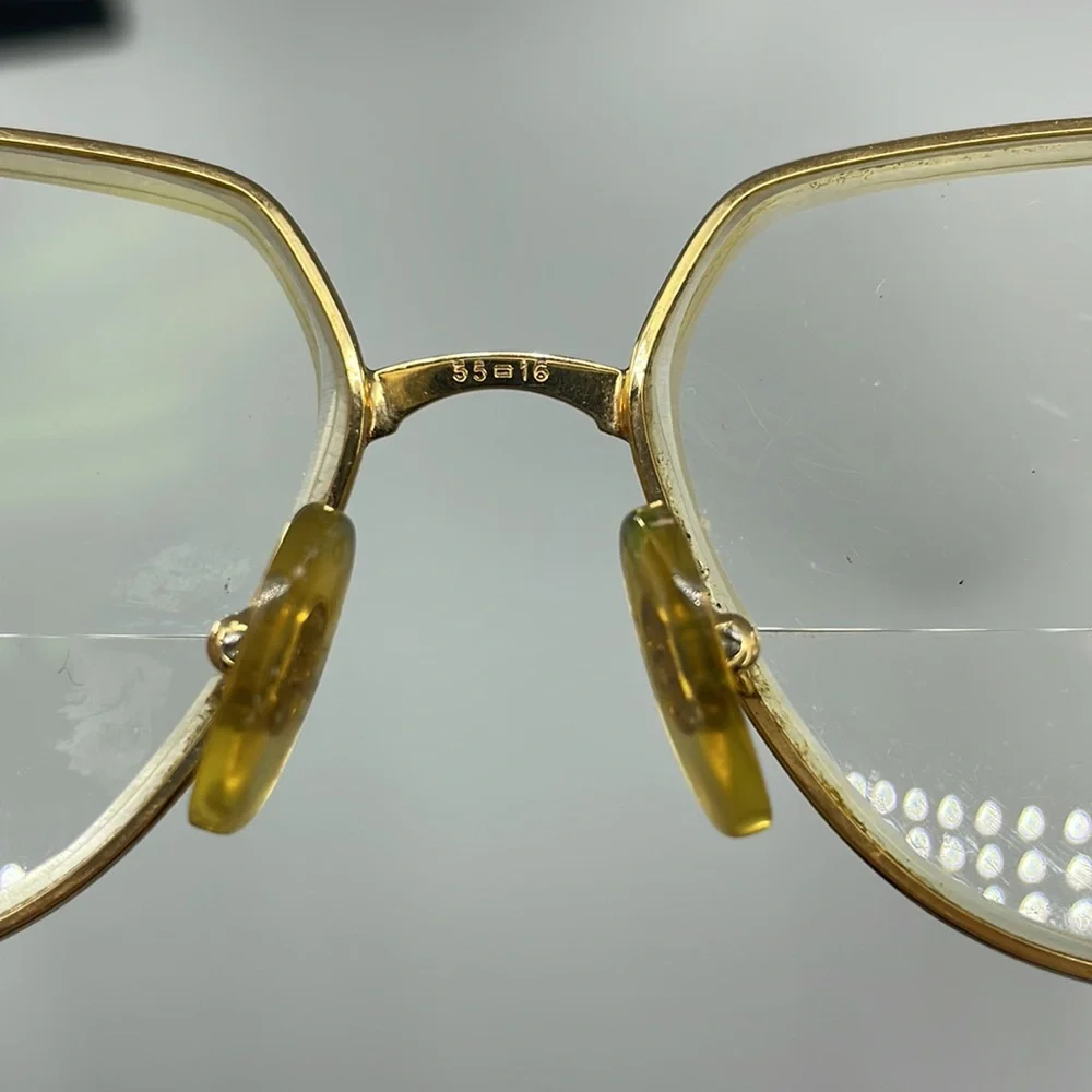 Vintage 70’s Gold & Burgundy Aviator Eyeglasses